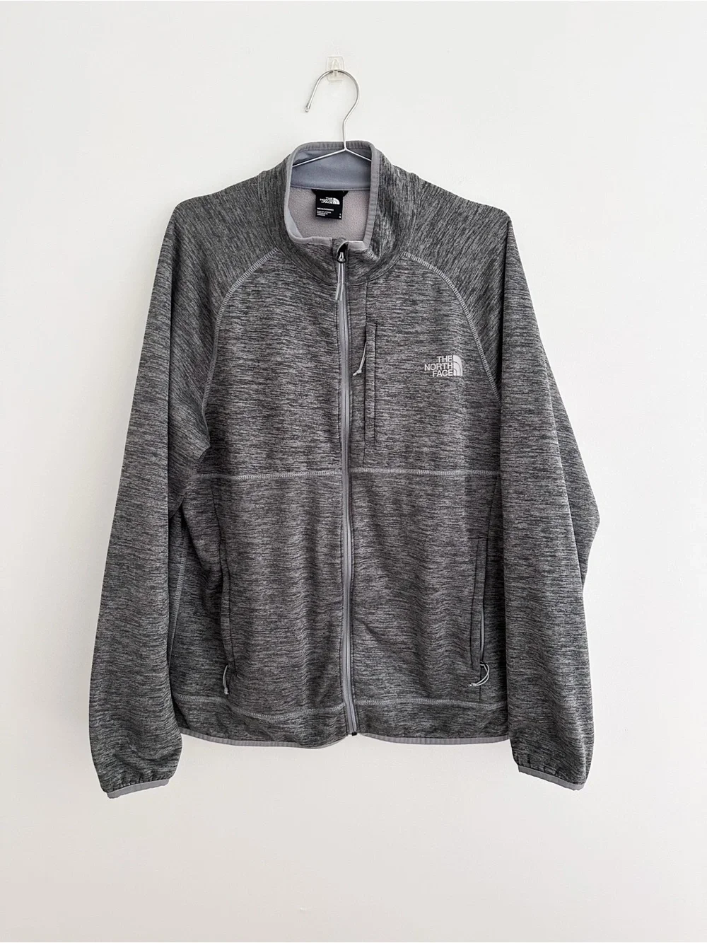 The North Face Fleece Jacket Canyonlands Full Zip Heathered Gray Men's Size L